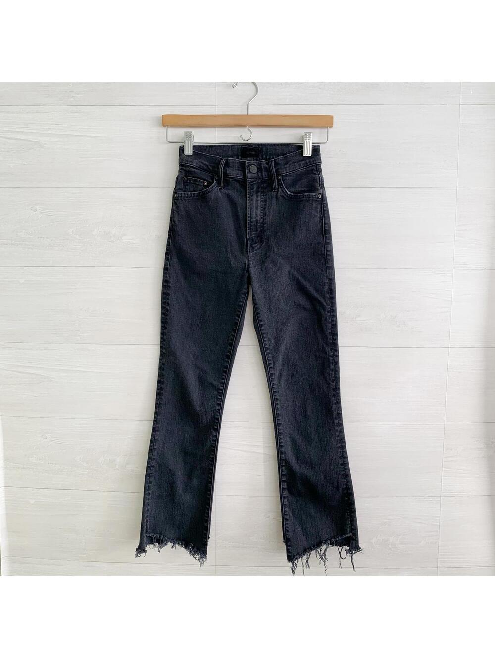MOTHER The Insider Crop Two Step Fray Not Guilty Gray Jeans Size 25